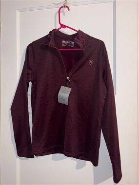Ariat woman’s  Maroon Quarter-Zip fleece Sweater